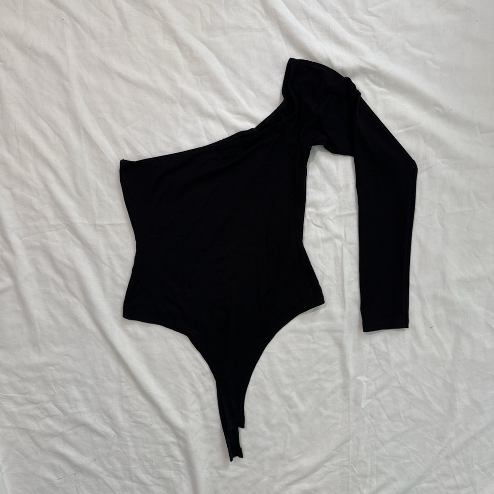 ASOS Curve Black One-Shoulder Bodysuit